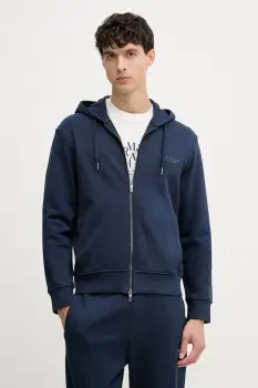 Armani Exchange hanorac cu fermoar si gluga pentru barbati, din bumbac imagine