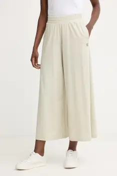 Armani Exchange pantaloni culottes pentru femei, cu vascoza imagine