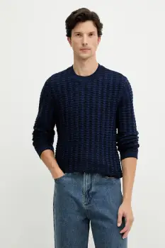 Armani Exchange pulover din amestec de lana imagine