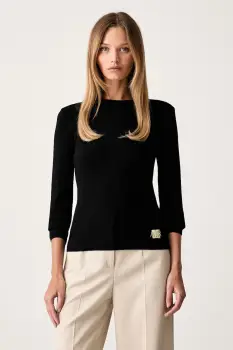 Armani Exchange pulover pentru femei cu vascoza imagine