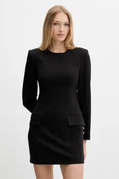 Armani Exchange rochie din amestec de lana imagine