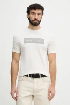 Armani Exchange tricou pentru barbati, din bumbac imagine