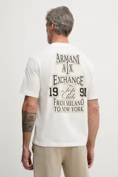 Armani Exchange tricou pentru barbati, din bumbac imagine