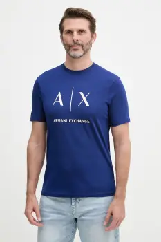 Armani Exchange tricou pentru barbati, din bumbac imagine