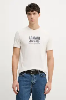 Armani Exchange tricou pentru barbati, din bumbac imagine