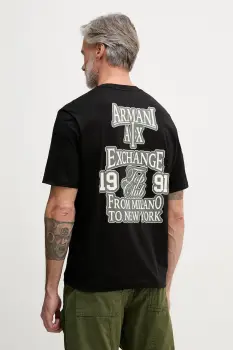 Armani Exchange tricou pentru barbati, din bumbac imagine