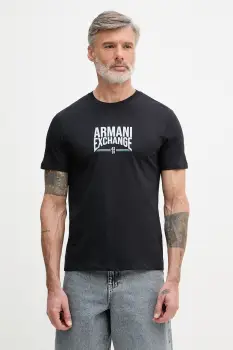 Armani Exchange tricou pentru barbati, din bumbac imagine