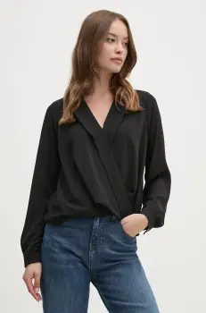 Artigli bluza femei, culoarea negru, neted, ACBL000657 imagine