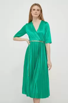 Artigli rochie culoarea verde, midi, evazati imagine