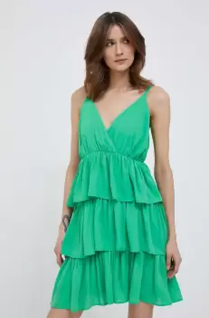Artigli rochie culoarea verde, mini, evazati imagine