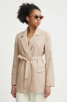 Artigli sacou culoarea bej, un singur rand de nasturi, neted, AB38255 imagine