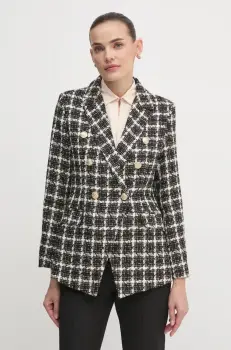 Artigli sacou culoarea negru, cu doua randuri de nasturi, cu imprimeu, ACGI000415 imagine