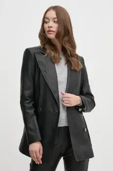 Artigli sacou culoarea negru, cu doua randuri de nasturi, neted, ACGI000227 imagine