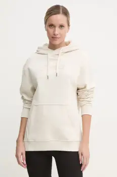 Asics bluza femei, culoarea bej, cu gluga, cu imprimeu, 2032C845 imagine