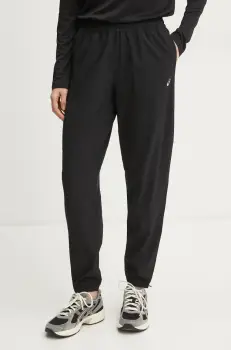 Asics pantaloni de alergare Core culoarea negru, neted, 2012D176 imagine