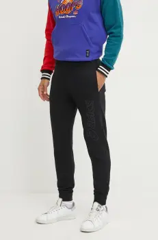 Asics pantaloni de trening culoarea negru, neted, 2031E189 imagine