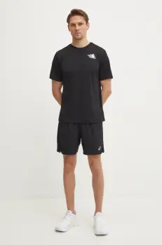 Asics pantaloni scurti de alergare Core culoarea negru, 2011D215 imagine