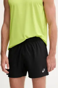 Asics pantaloni scurti de antrenament culoarea negru, 2011D214 imagine