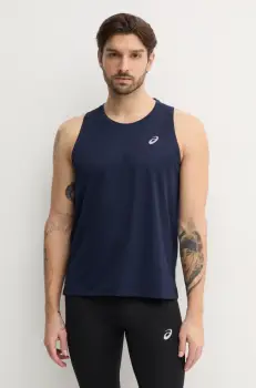 Asics tricou de alergare Core culoarea albastru marin, 2011D223 imagine