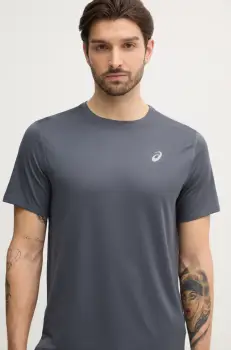 Asics tricou de alergare Core culoarea gri, neted, 2011D221 imagine