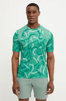 Asics tricou de alergare Road culoarea turcoaz, cu imprimeu, 2011D095 imagine