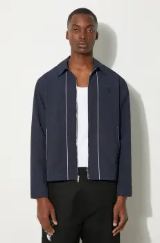 Awake NY geaca Classic Logo Coaches Jacket barbati, culoarea albastru marin, de tranzitie, SP24-OT002 imagine