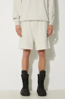 Awake NY pantaloni scurti din bumbac Awake Sweatshort culoarea gri, melanj, SP24-PA006 imagine
