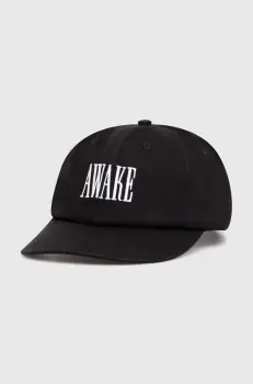 Awake NY sapca de baseball din bumbac Logo Hat culoarea negru, cu imprimeu, SP24-HT004 imagine