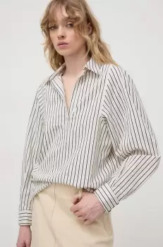 BA&SH bluza femei, culoarea bej, modelator imagine