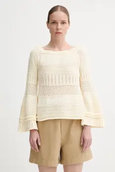 BA&SH pulover de bumbac DAXIE culoarea bej, 1E25DAXI imagine