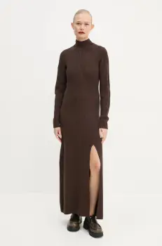 BA&SH rochie culoarea maro, maxi, drept, 1H24ARMI imagine