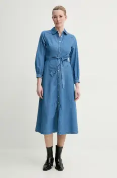 BA&SH rochie LOLA midi, evazati, 1E25LOLA imagine