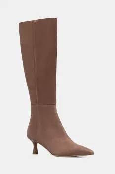 Baldinini cizme din piele intoarsa culoarea maro, cu toc cui, D6B121P5CAMO imagine