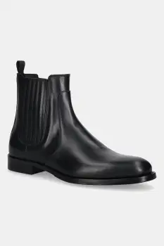 Baldinini ghete chelsea de piele culoarea negru, U6B014P1VITE imagine