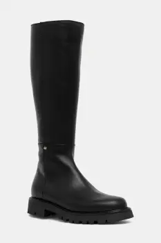 Baldinini ghete de piele culoarea negru, cu toc plat, D6B148P1VITE imagine