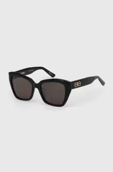 Balenciaga ochelari de soare BB0273SA femei, culoarea negru imagine