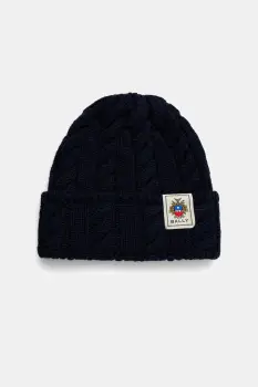 Bally caciula de lana culoarea bleumarin, MHA03L imagine