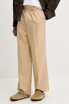 Bally pantaloni culoarea bej, drept, MTR036 imagine