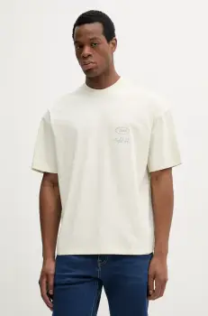 BALR. tricou din bumbac barbati, culoarea bej, cu imprimeu, B1112.1300 imagine