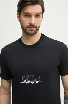 BALR. tricou din bumbac barbati, culoarea negru, cu imprimeu, B1112.1286 imagine