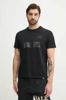 BALR. tricou din bumbac barbati, culoarea negru, cu imprimeu, B1112.1301 imagine