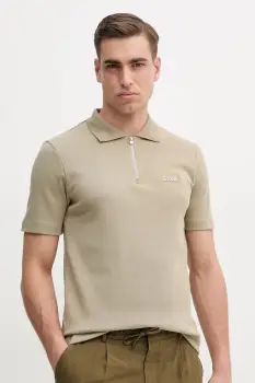 BALR. tricou polo barbati, culoarea verde, cu imprimeu imagine