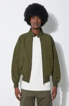 Baracuta geaca bomber G9 Cloth barbati, culoarea verde, de tranzitie, BRCPS0001 imagine
