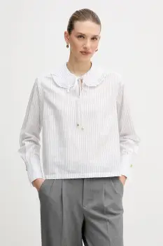 Barbour bluza din bumbac Avery culoarea alb, cu imprimeu, LSH1724 imagine