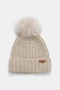 Barbour caciula culoarea negru, din tricot gros, LHA0336 imagine