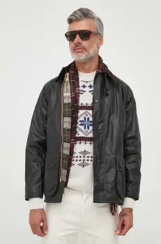 Barbour geaca Bedale Wax Jacket barbati, culoarea verde, de tranzitie MWX0018 imagine