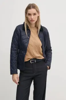 Barbour geaca femei, culoarea albastru marin, de tranzitie imagine