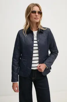 Barbour geaca femei, culoarea albastru marin, de tranzitie imagine