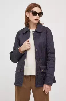 Barbour geaca femei, culoarea albastru marin, de tranzitie imagine