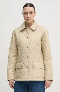 Barbour geaca femei, culoarea bej, de tranzitie imagine